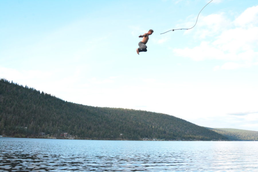 Hang Time on the rope swing by Islie Hirvonen