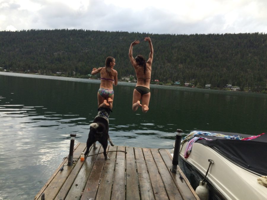 Dock Jump with sisters by Islie Hirvonen