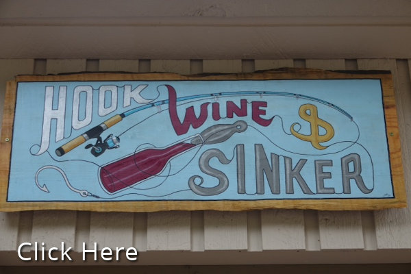Hook, wine and sinker
