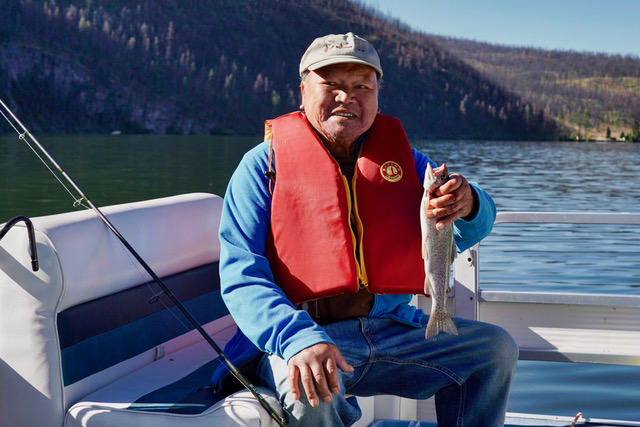 Lake Life 406 Melvyn Jay with his catch