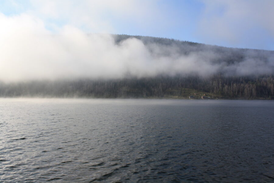 Landscape 109 Fog over cabins