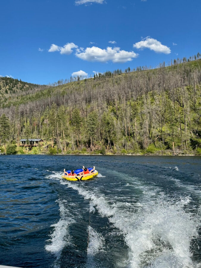 406 Lake Life Grandkids on tube