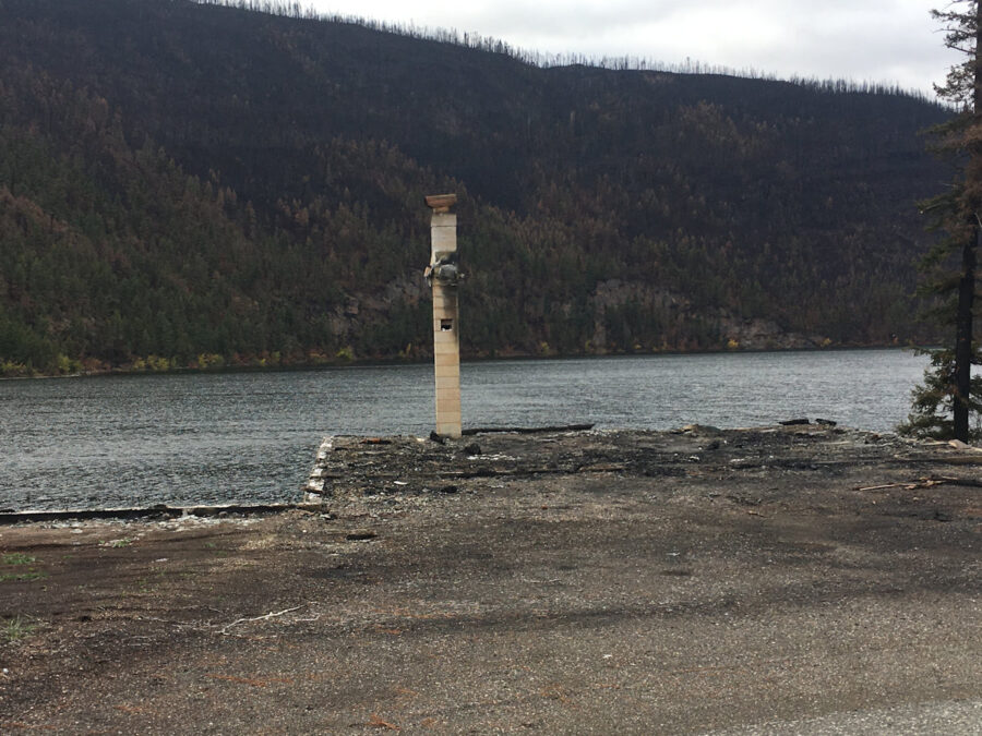 410 Lake Life Chimney still stands